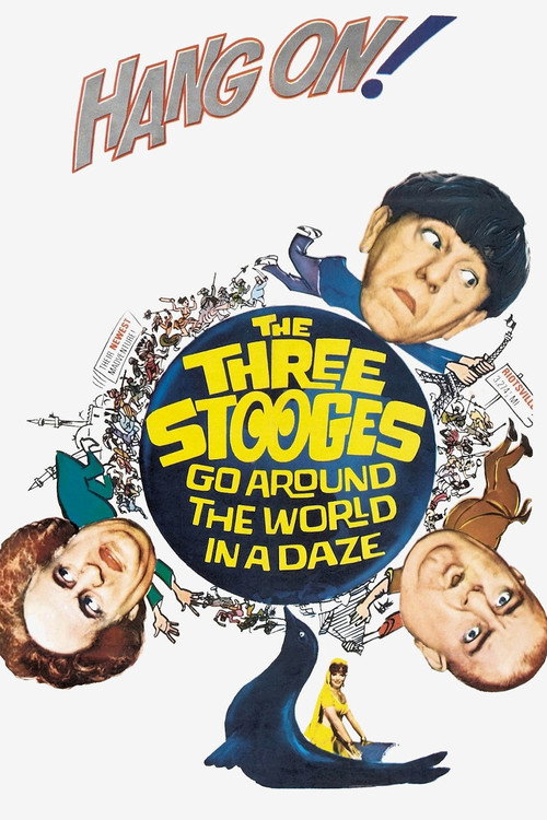 The Three Stooges Go Around the World in a Daze official trailer poster