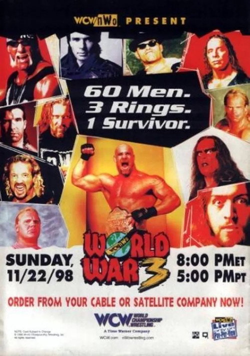 WCW World War 3 1998 official trailer poster