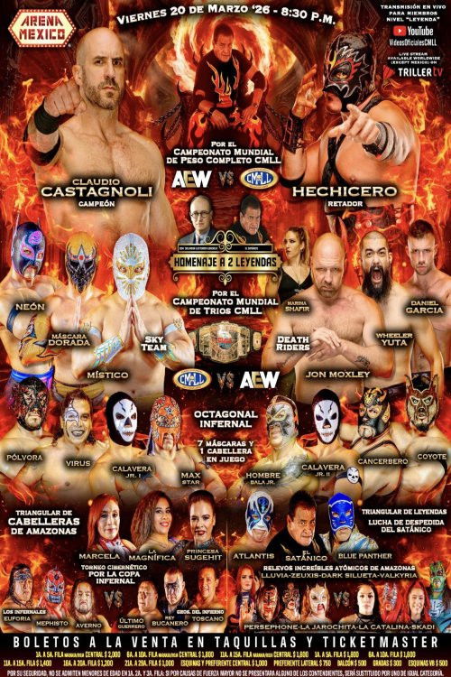 CMLL Homenaje a 2 Leyendas 2026 official trailer poster