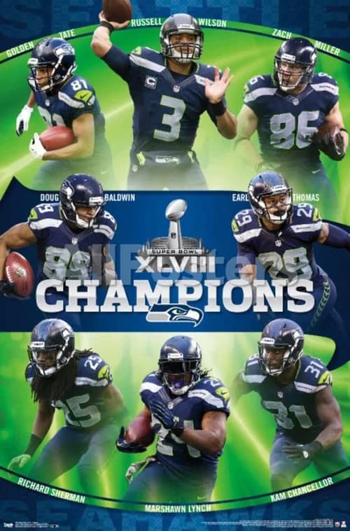 Super Bowl XLVIII Champions: Seattle Seahawks official trailer poster