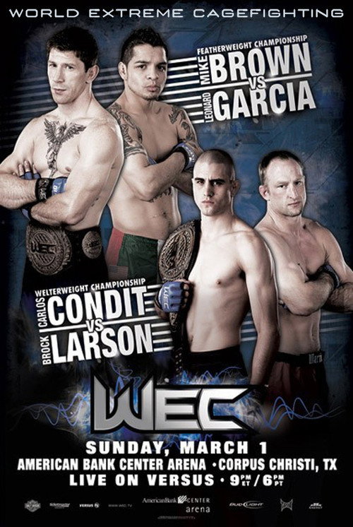 WEC 39: Brown vs. Garcia official trailer poster