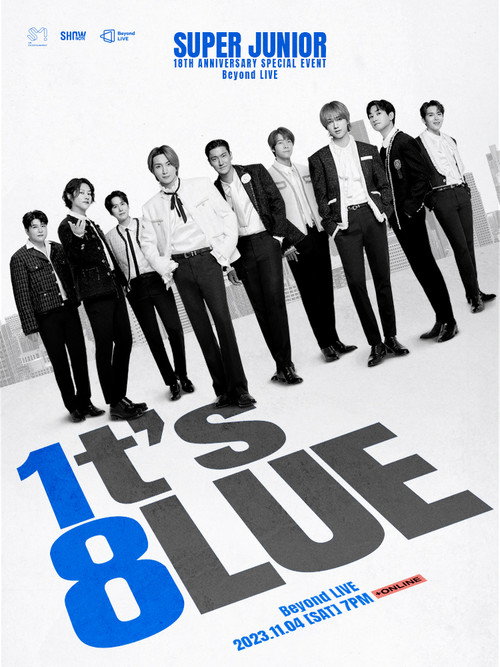 SUPER JUNIOR 18TH ANNIVERSARY SPECIAL EVENT <1t’s 8lue> official trailer poster