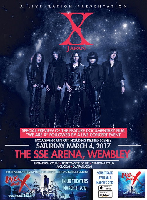 X Japan Live 2017 At The Wembley Arena official trailer poster