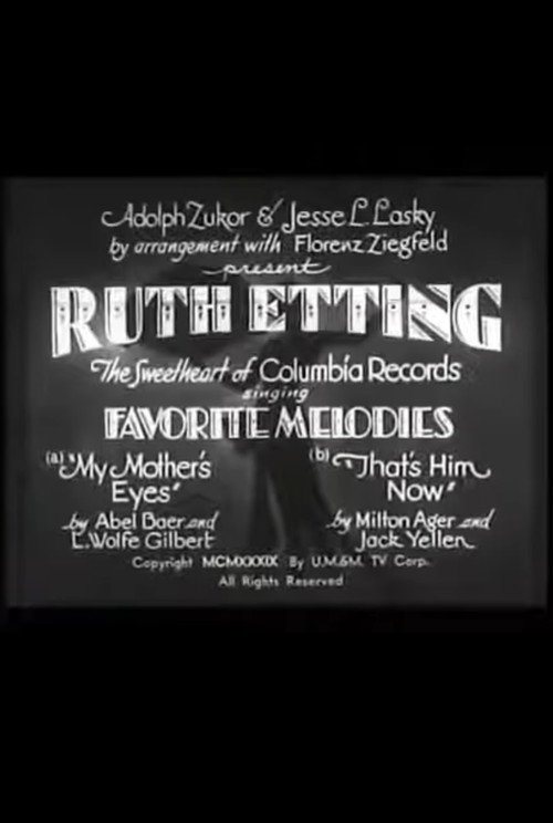 Ruth Etting in Favorite Melodies official trailer poster