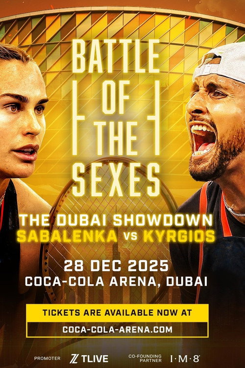 Battle of the Sexes - Sabalenka v Kyrgios official trailer poster