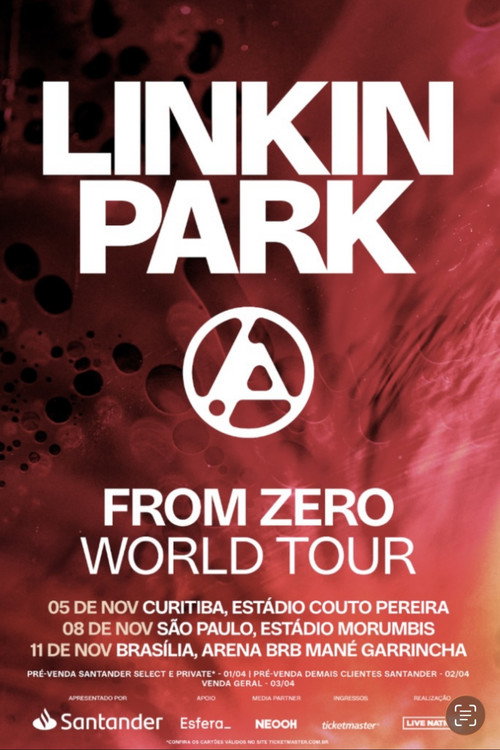 Linkin Park: From Zero World Tour (Live in Curitiba) official trailer poster