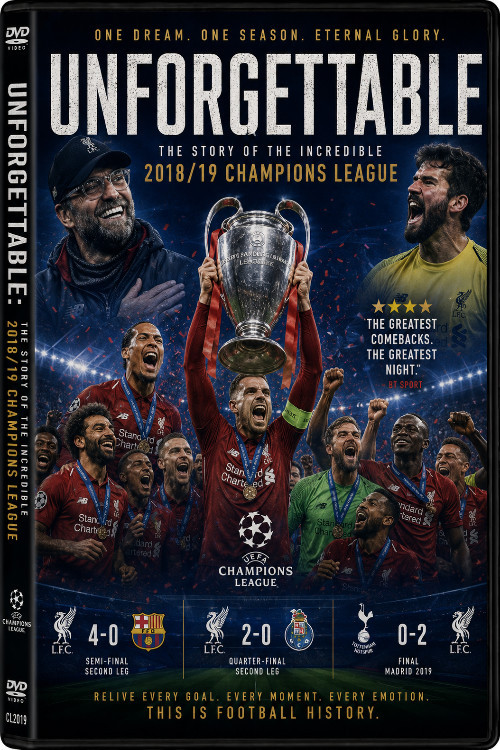 Unforgettable: The story of the incredible 2018/19 Champions League official trailer poster