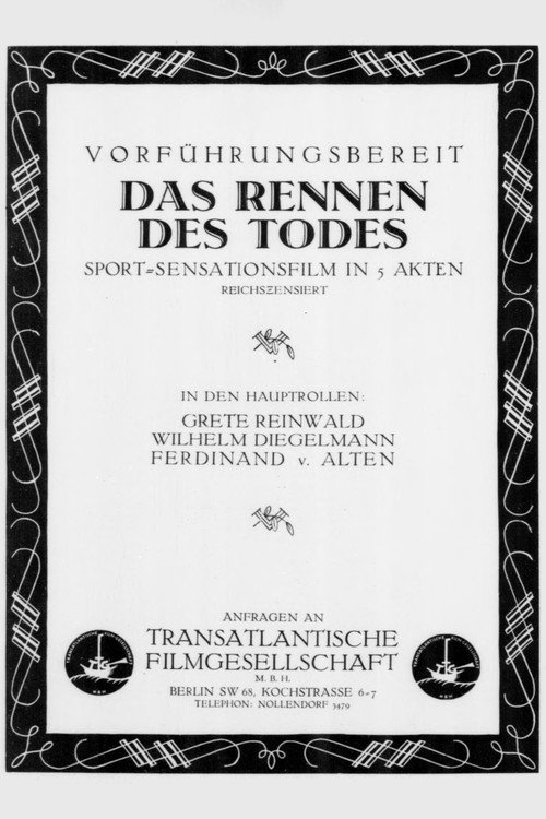 Das Rennen des Todes official trailer poster