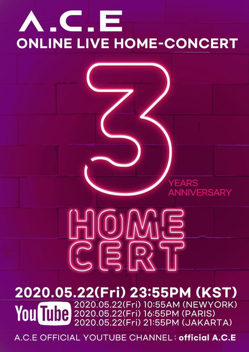 A.C.E 'HOMECERT' 3RD DEBUT-ANNIVERSARY official trailer poster