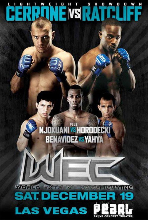 WEC 45: Cerrone vs. Ratcliff official trailer poster