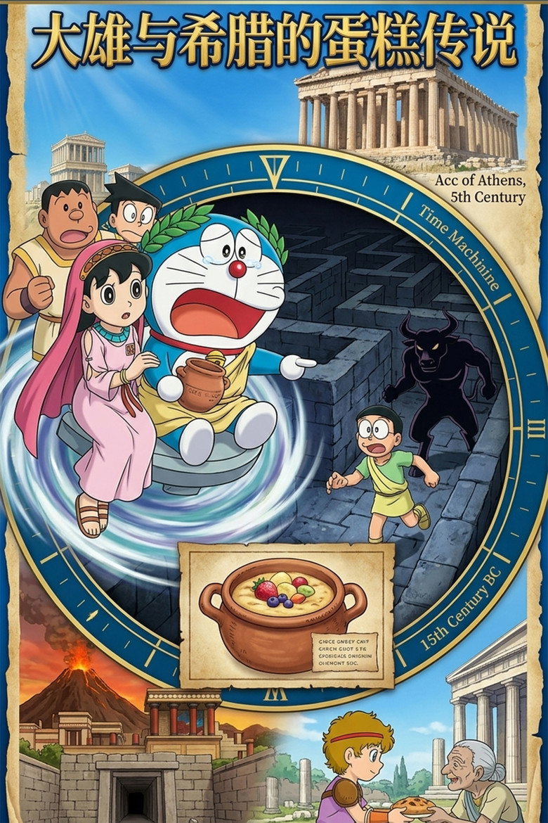 ドラえもん 誕生日スペシャル：のび太とギリシャのケーキ伝説 background