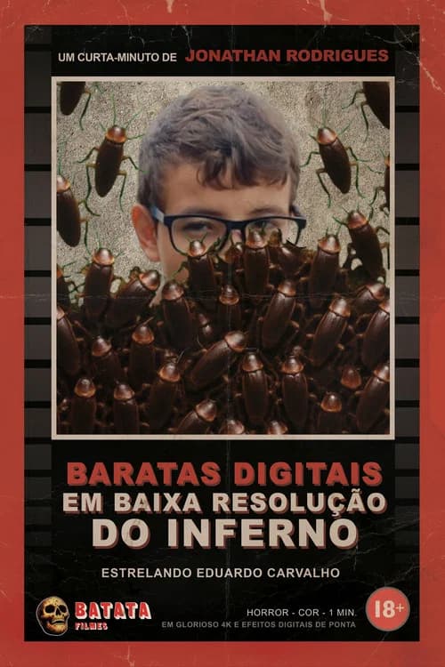 Low-Resolution Digital Cockroaches from Hell official trailer poster