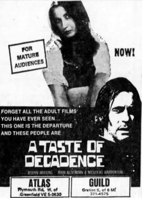 A Taste of Decadence official trailer poster