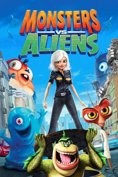 Monsters vs Aliens official trailer poster