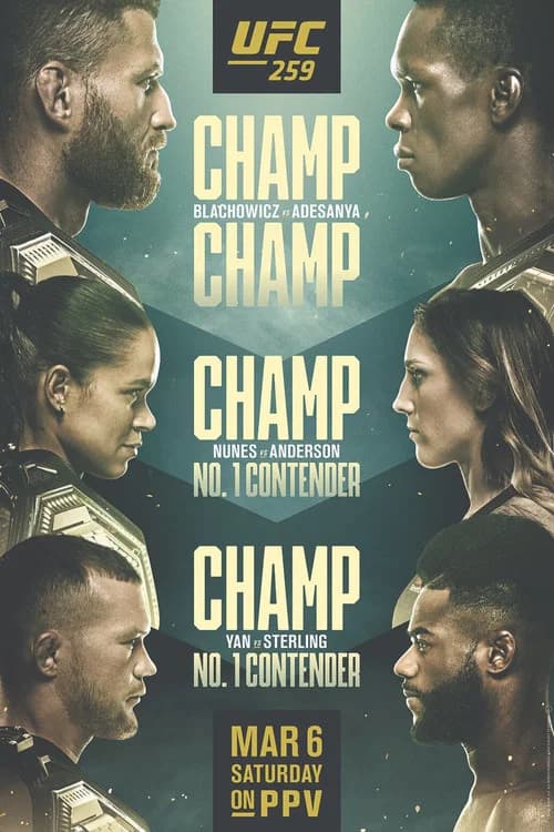 UFC 259: Blachowicz vs. Adesanya official trailer poster